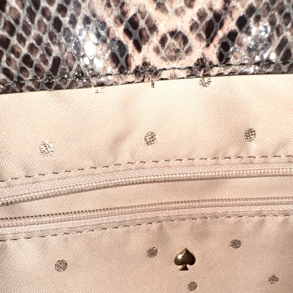 Kate Spade Quilted Maryanne Snakeskin embossed Handbag with dust bag EUC $378 - Picture 11 of 15
